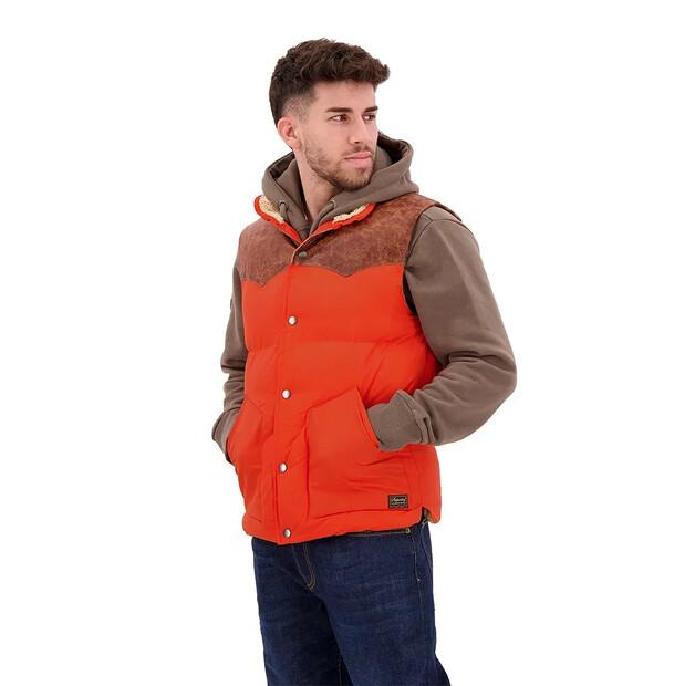 Superdry Mountain Leather Mix Vest