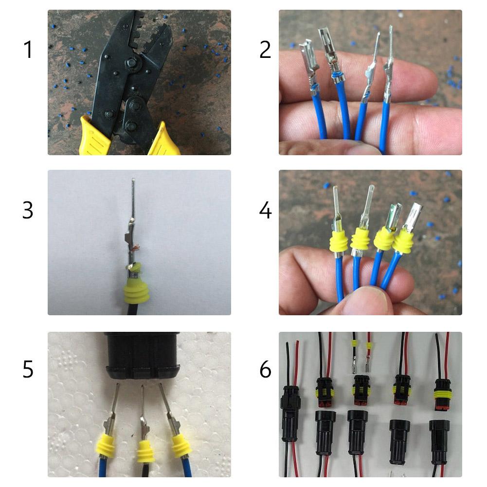 5 set 1/2/3/4/5/6 Pin Way AMP Tyco Super Sealed Automotive Wire Connector Electrical Plug Terminals for car waterproof connector
