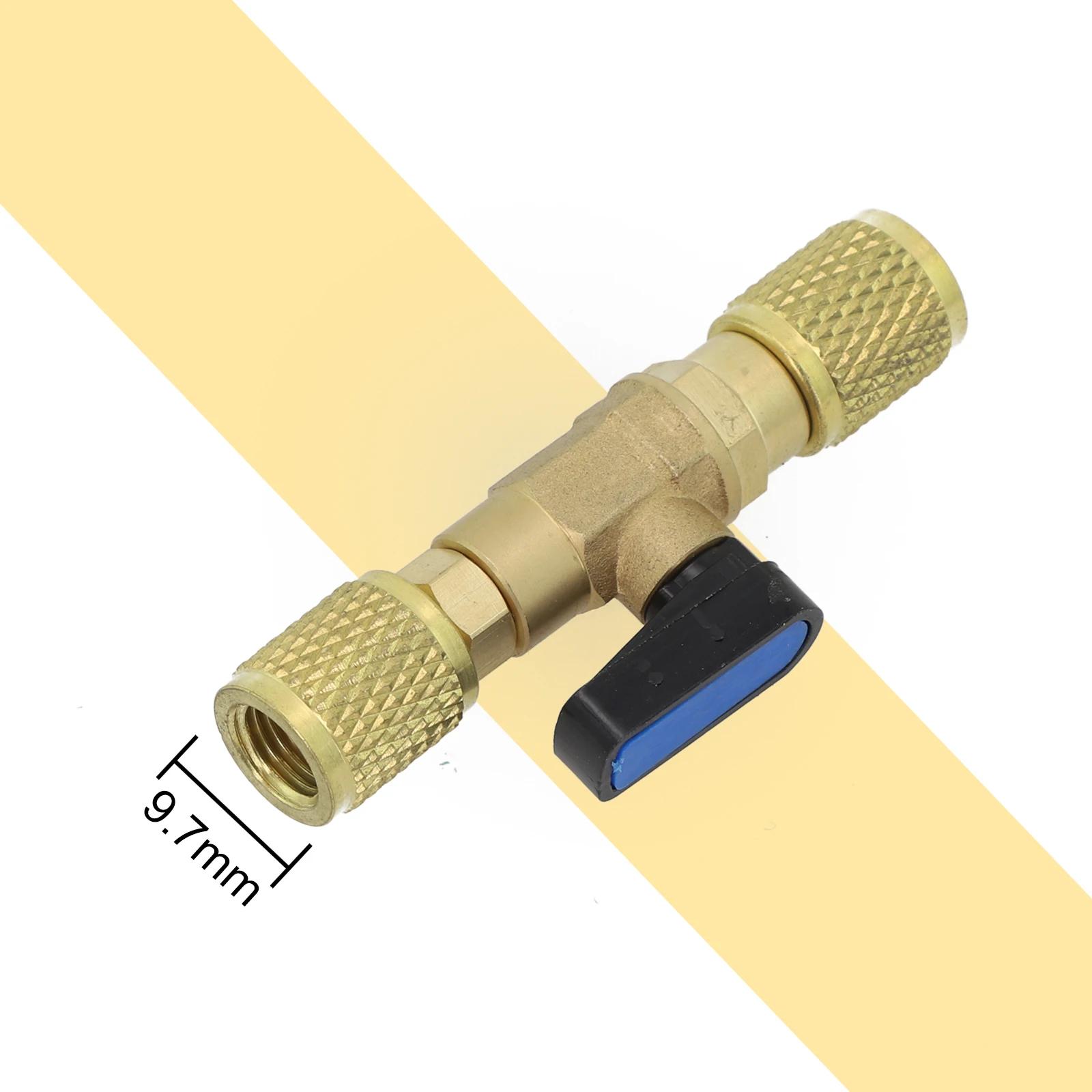 

Brass Refrigeration Ball Valve Adapter Ball Valve Connector G1/4in Home Car Accessories For Repairing Or Replacing