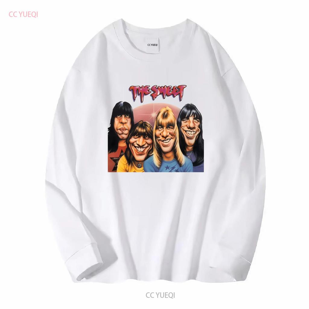 Cotton T Shirt The Sweet Fanny Adams Album Brian Connolly Steve Priest Vintage Washed Top For Everyday Wear Stretched Slightly