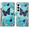 For Samsung Galaxy A35 5G Leather Case with Strap and Card Holder Pattern Printing Phone Stand Cover