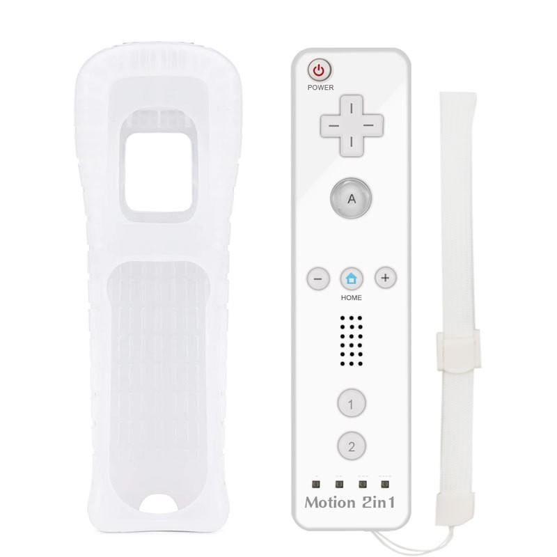 Neutral Style Wii Wireless Game Controller with Straight and Curved Handles and Built-in Accelerator