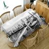 Seascape Sailing Boat Pattern Tablecloth Thicken Cotton Dustproof Rectangular Round For Wedding Picnic Party