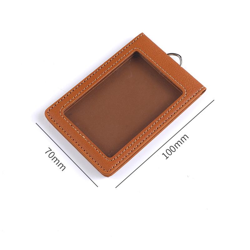 

Складной держатель для карт с двумя отделениями и выдвижным шнурком для удостоверения личности, студенческих или автобусных карт