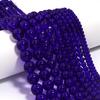 1 Strand 4/6/8/10/12mm Blue Glass Beads Smooth Round Loose Spacer Beads For DIY Jewelry Making Bracelets Necklace Accessories