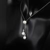 S925 Silver Natural Freshwater Pearl Necklace, Light Luxury Ins Personality Clavicle Chain Sterling Silver Necklace Necklace