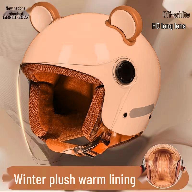 Women's Winter All-Season Half Helmet: Certified, Anti-Fog, Warm, and Safe