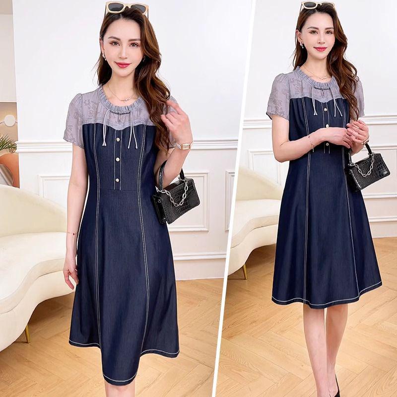 

Женское летнее платье А-силуэта из двух частей для похудения 2025 - Омолаживающее, скрывающее живот, в стиле богини L (100-115 jin)