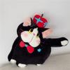Apple Cat Plush Cushion With Embroidered Cartoon Design For Living Room Decor