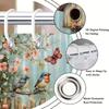 Charmante Gartenszene Duschvorhang - Vögel, Blumen & Vogelhaus; Wasserdichte Heimdekoration Bringt Die Schönheit Der Natur In Ihr Badezimmer.