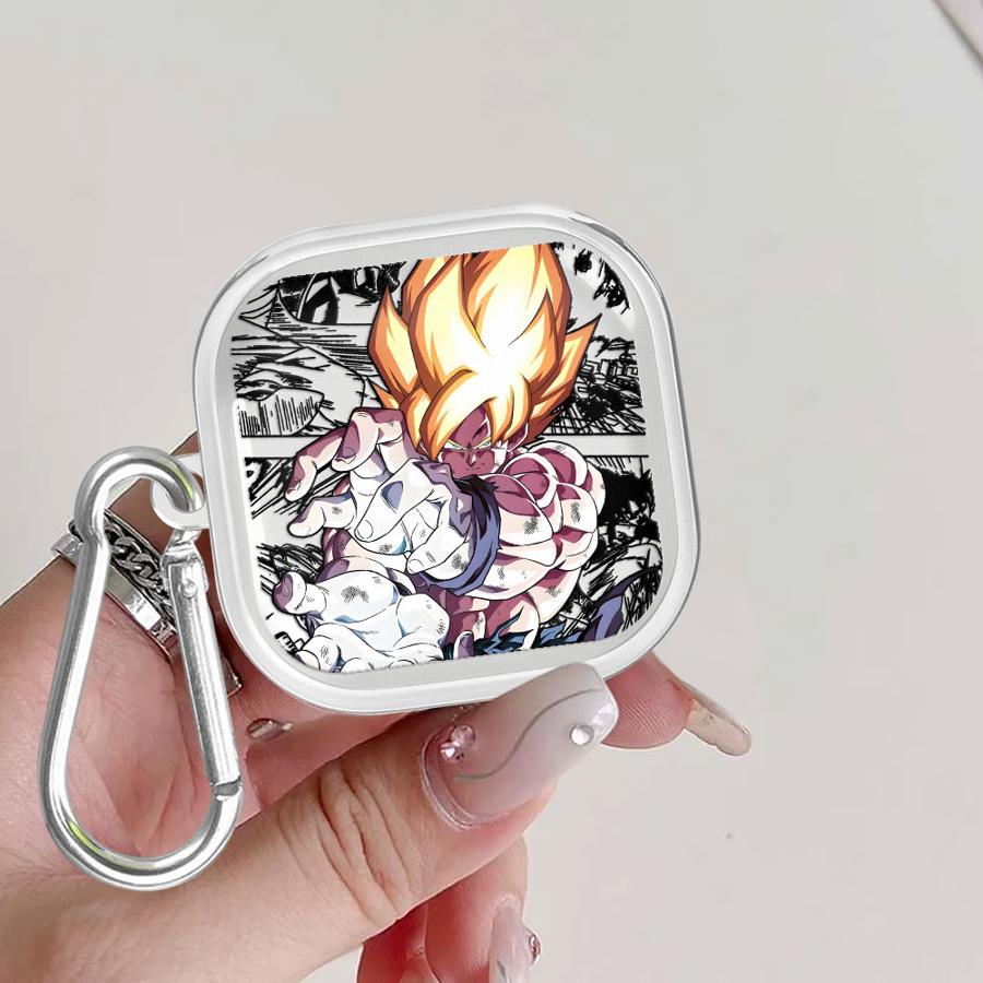 D-ragonS B-allSs GokuS Case For Samsung Galaxy Buds 2Pro 2 Live 4 Pro 4Pro 3 FE 3Pro Clear Earphone Cases Cover With Hook