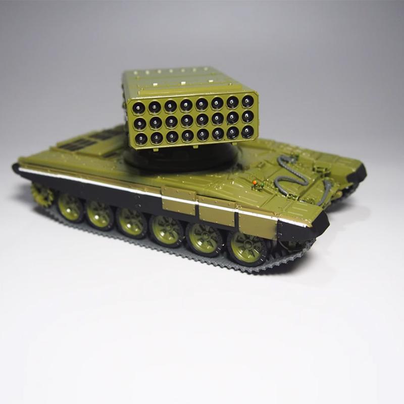 Original 1:43 Scale Russian TOC-1A Flamethrower Tank Simulation Alloy Tank Model Collection Decoration Toy Gift Souvenir Display