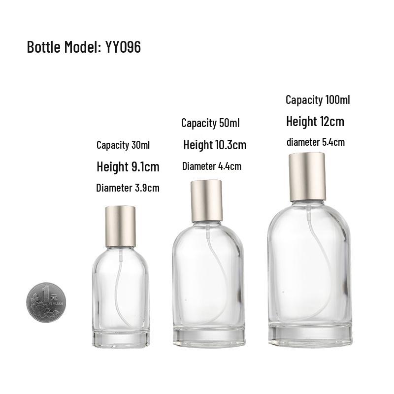 In-stock Empty Perfume Bottles: Glass Spray Bottles for Car or Personal Use in 30ml, 50ml, and 100ml Sizes
