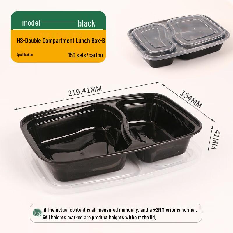 Disposable Multi-Compartment Food Containers with Lids