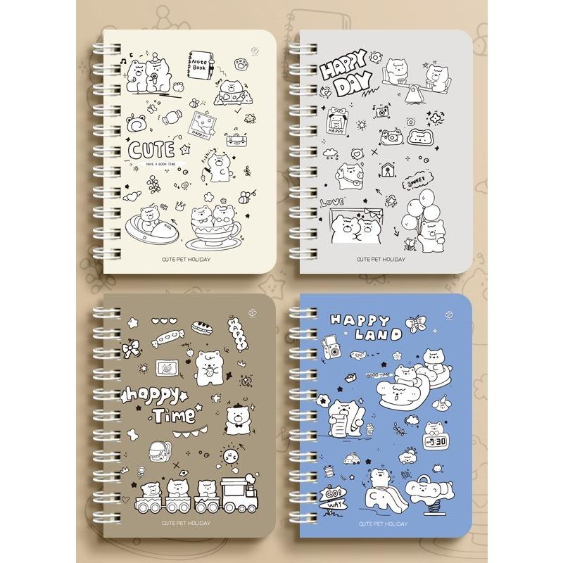 A7 Liten söt Kawaii fickanteckningsbok Blankfodrad anteckningsblock Mini Journal Memo Anteckningsblock för Student Traveller Skoltillbehör