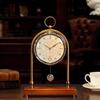 Shell Walnut Table Clock Living Room Desk Watch Aesthetic Luxury Tabletop Clocks Modern Pendulum Desktop Watches Home Decoration
