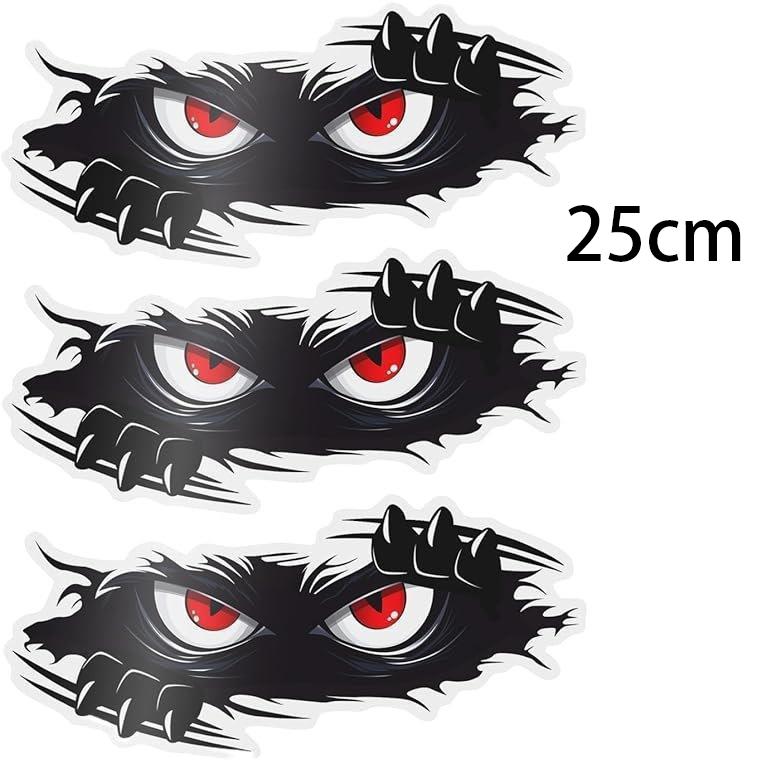 Angry Peeping Monster Vinyl Car Decal - Large Durable Sticker for Cars Trucks and Sports Vehicles Black Bumper Sticker