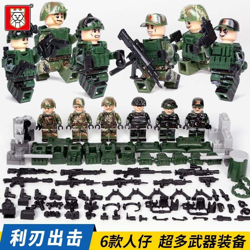 

Tbs17-22 острое лезвие атака военный строительный блок миниатюрное оружие дети мужской собранный строительный блок игрушка The height of the figurine is about 5 cm