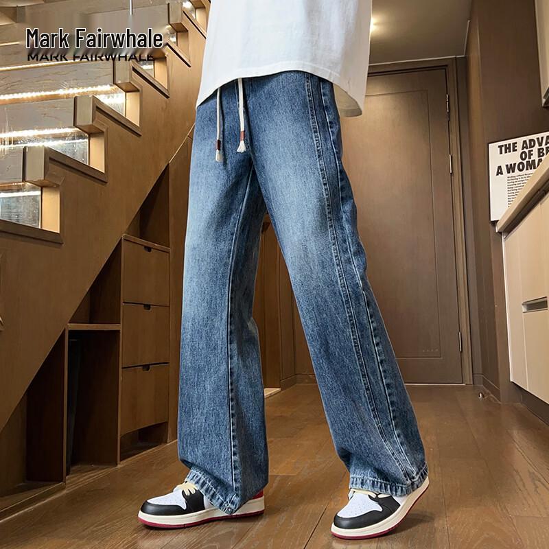 MARK FAIRWHALE Men s American Retro Loose Fit Jeans 2XL