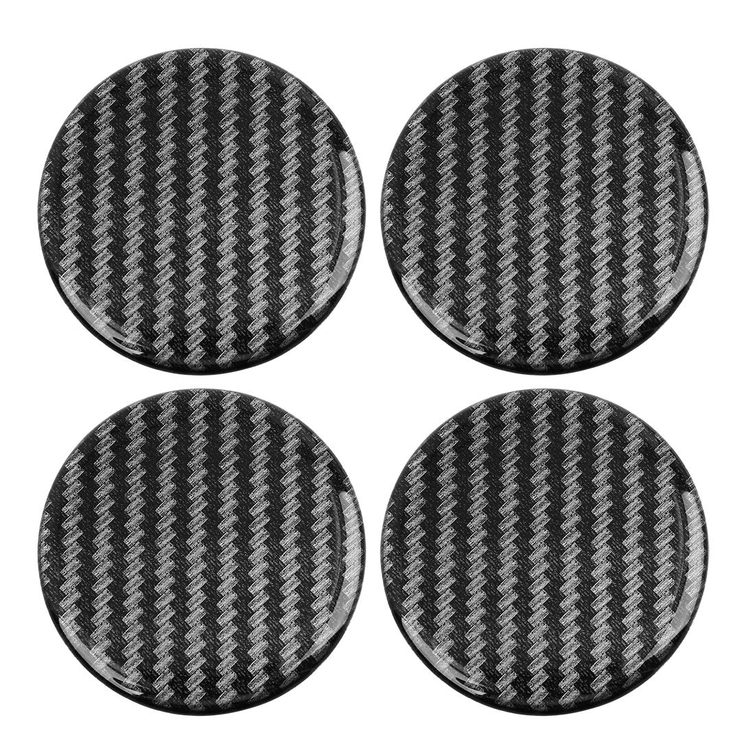 

uxcell Наклейка на колпак ступицы колеса Наклейка на колесо Прозрачная смола Углеволокно Упаковка из 4 штук 50 мм 50 mm