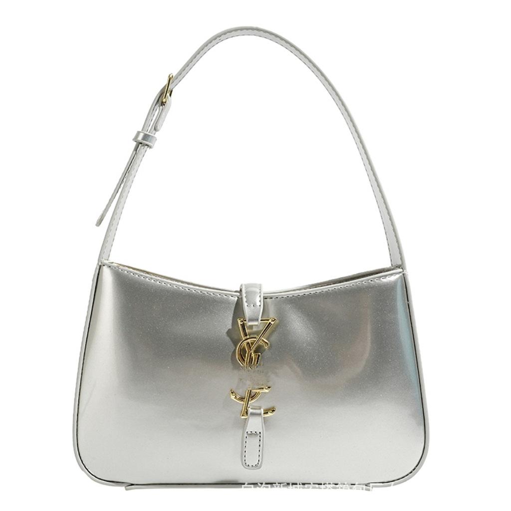 2025 Geantă de umăr de nișă versatilă de culoare solidă exclusivă pentru femei