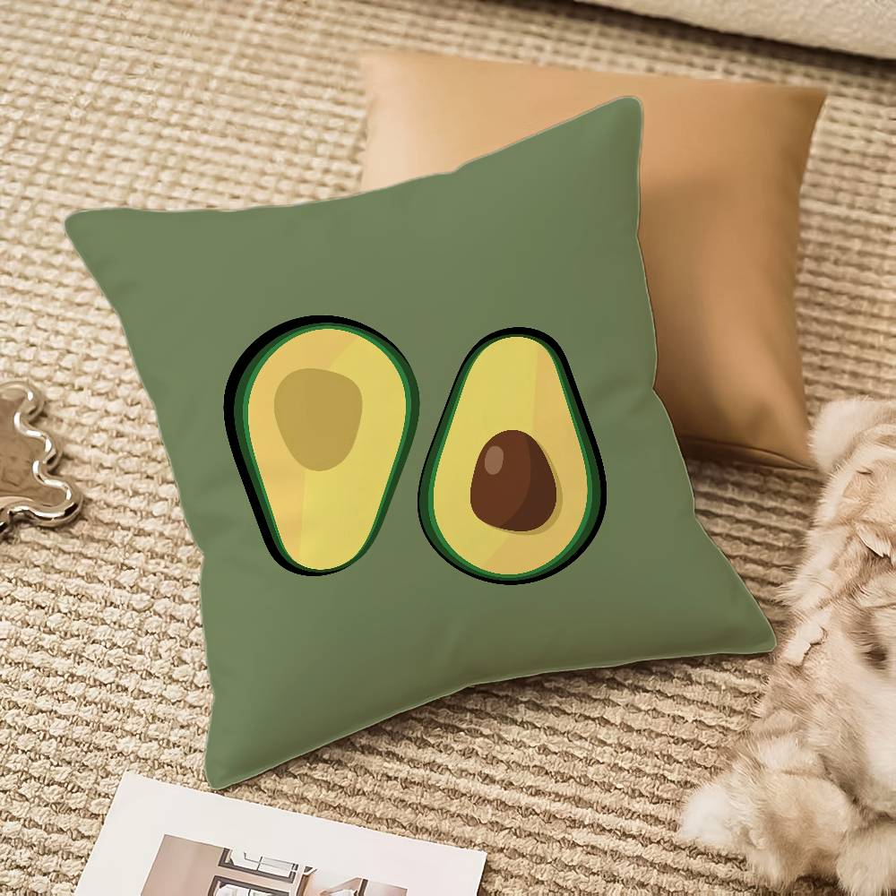 Наволочка с принтом авокадо Противопылевой Клещ Невидимая молния Диван Кровать 12x12Inch