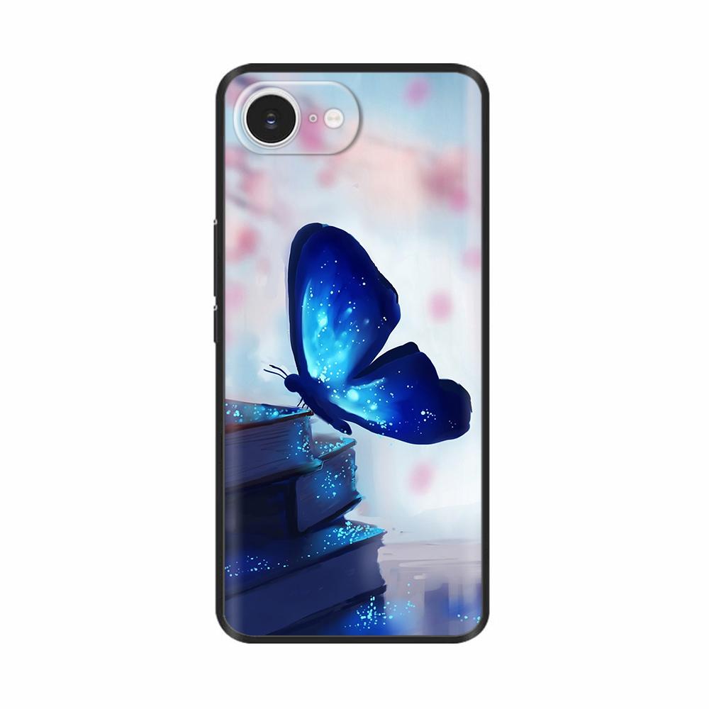 Soft TPU Black Silicon Phone Case For iPhone 16E iPhone16E SE 2025 SE4 5G Painted Shockproof Shell Cover Cases Bumper Funda Capa