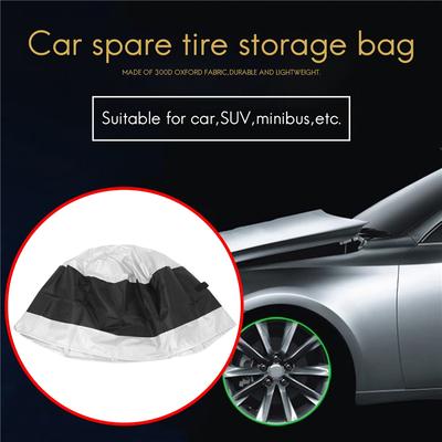 4Pcs Tire Cover Case Car Spare Tire Cover Storage Bags Carry Tote Polyester Tire For Cars Wheel Protection Covers 4 Season-A99D