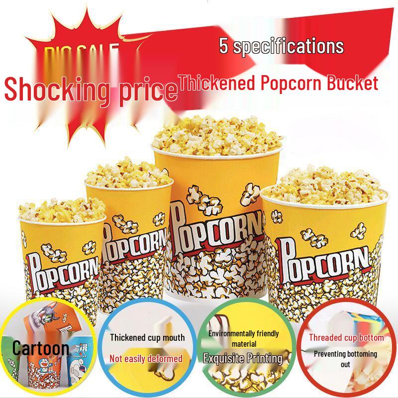 Commercial Disposable Popcorn Buckets & Cups