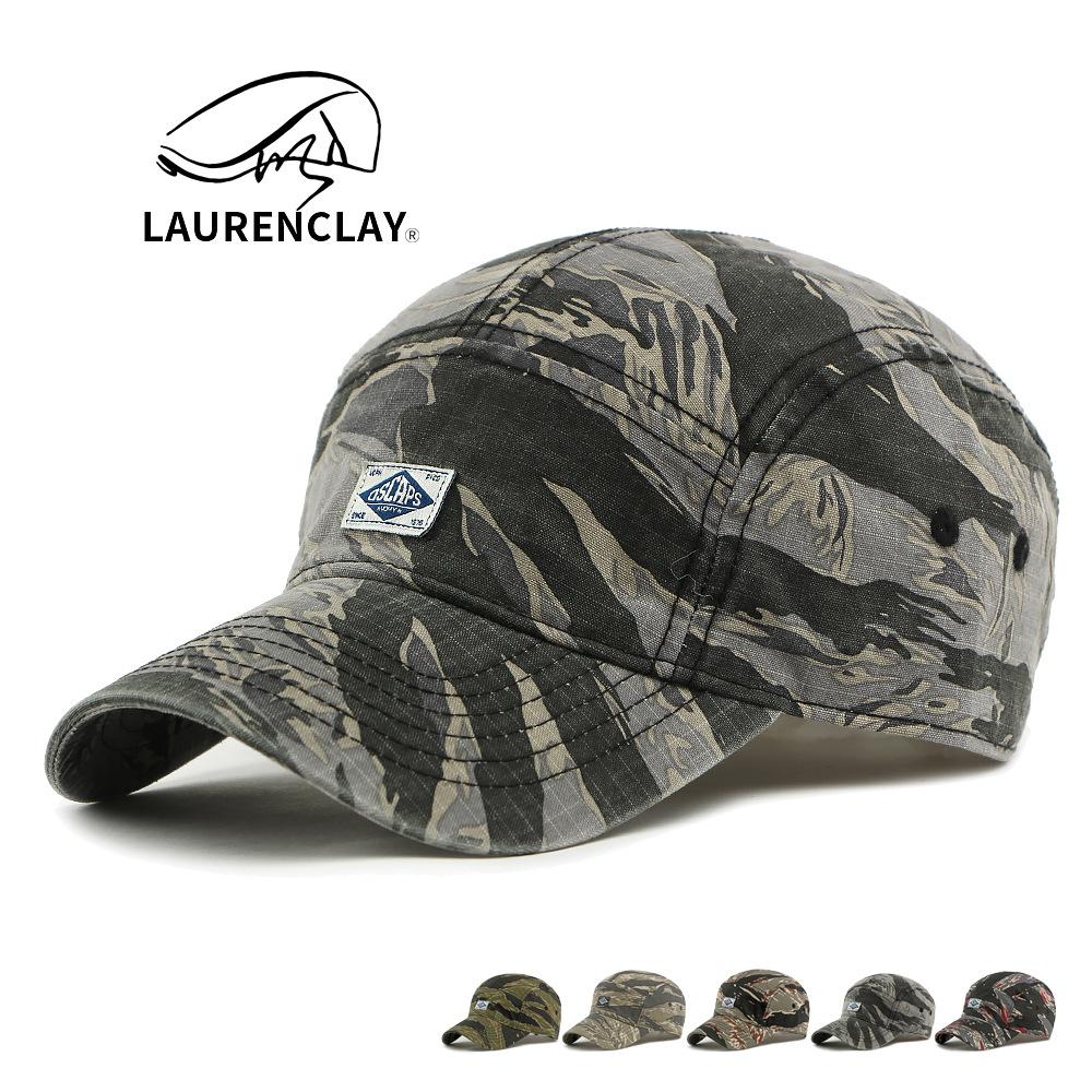 Spring new hats men's and women's camouflage baseball caps, high-quality cotton caps, outdoor mountaineering sunscreen visors