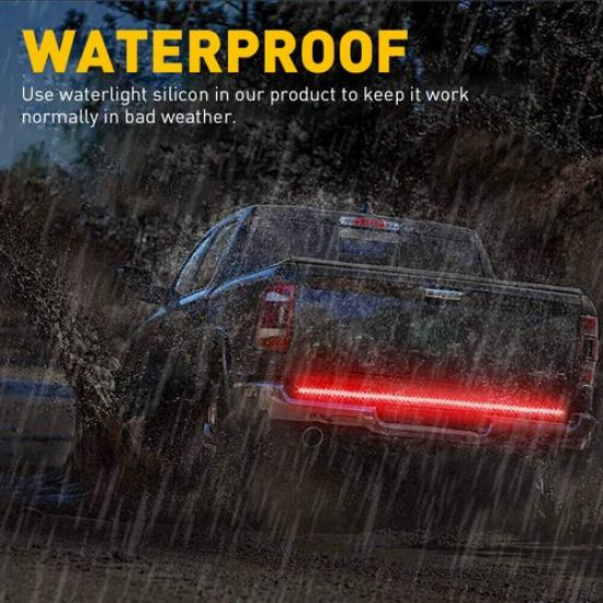 For GMC SIERRA 1500 2500 60'' 5 Function LED Truck Strip Rear Tailgate Light Bar