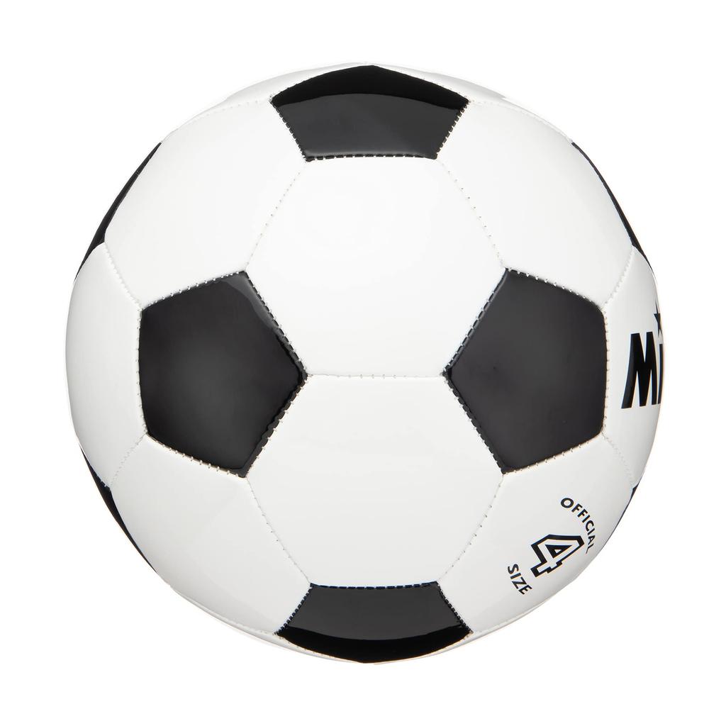 MIKASA Soccer Ball, Size 4 (Elementary School), Approx. 250g, White/Black, Sewn Ball, SVC403-WBK, Recommended Internal Pressure 0.35kgf/cm²