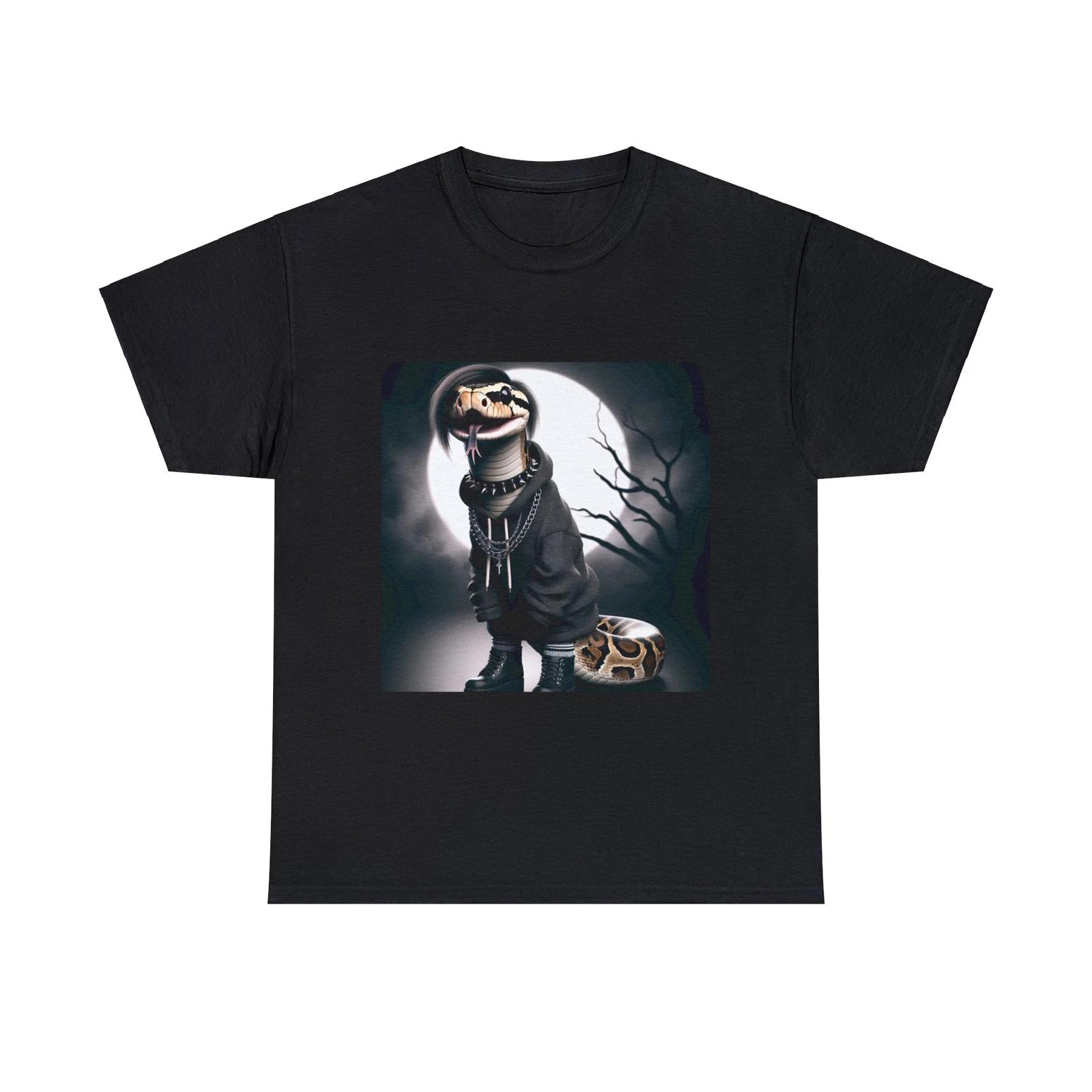 

Streetwear Designer T Shirt Snake Punk Gothic Cool Hipster Emo Funny Animal Tee S