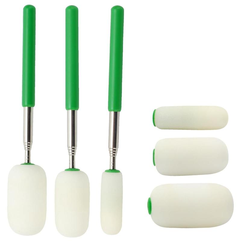 AEE2-Telescoping Pottery Sponge Shaping Tool,Telescoping Sponge Stick With Replacement Heads For Cleanup And Removing