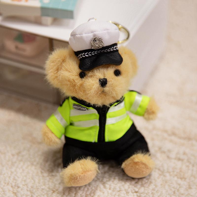 

Мультяшный полицейский медведь плюшевая кукла мишка игрушка плюшевая игрушка дорожный полицейский медведь пожарный медведь кукла детская кукла 15cm Pendant (0.05kg)