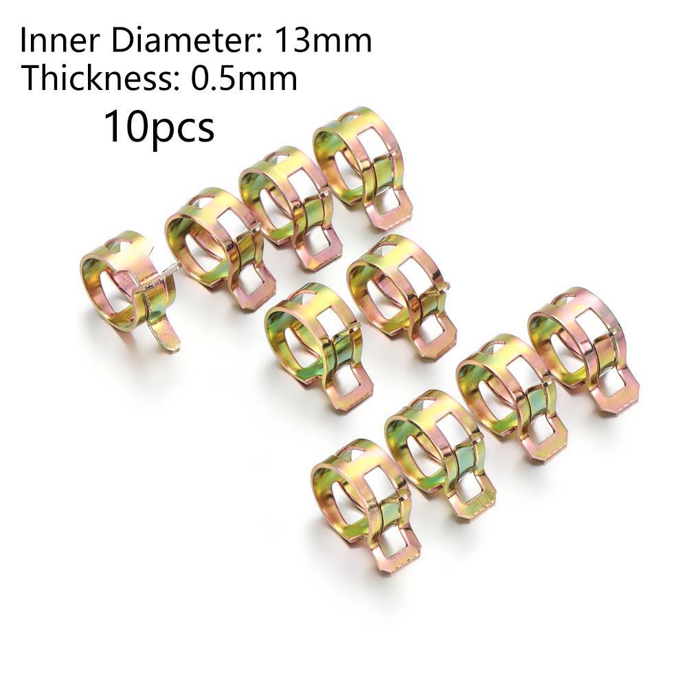 10Pcs Hot Galvanized 5-16mm Tube Clamp Fastener Fuel Oil Line Water Hose Pipe Spring Clips