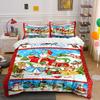 Snowmen and festive trees. Bedding sets Duvet cover sets Duvet covers Pillowcases(1 * Duvet Cover 2 * Pillowcases without duvet insert)