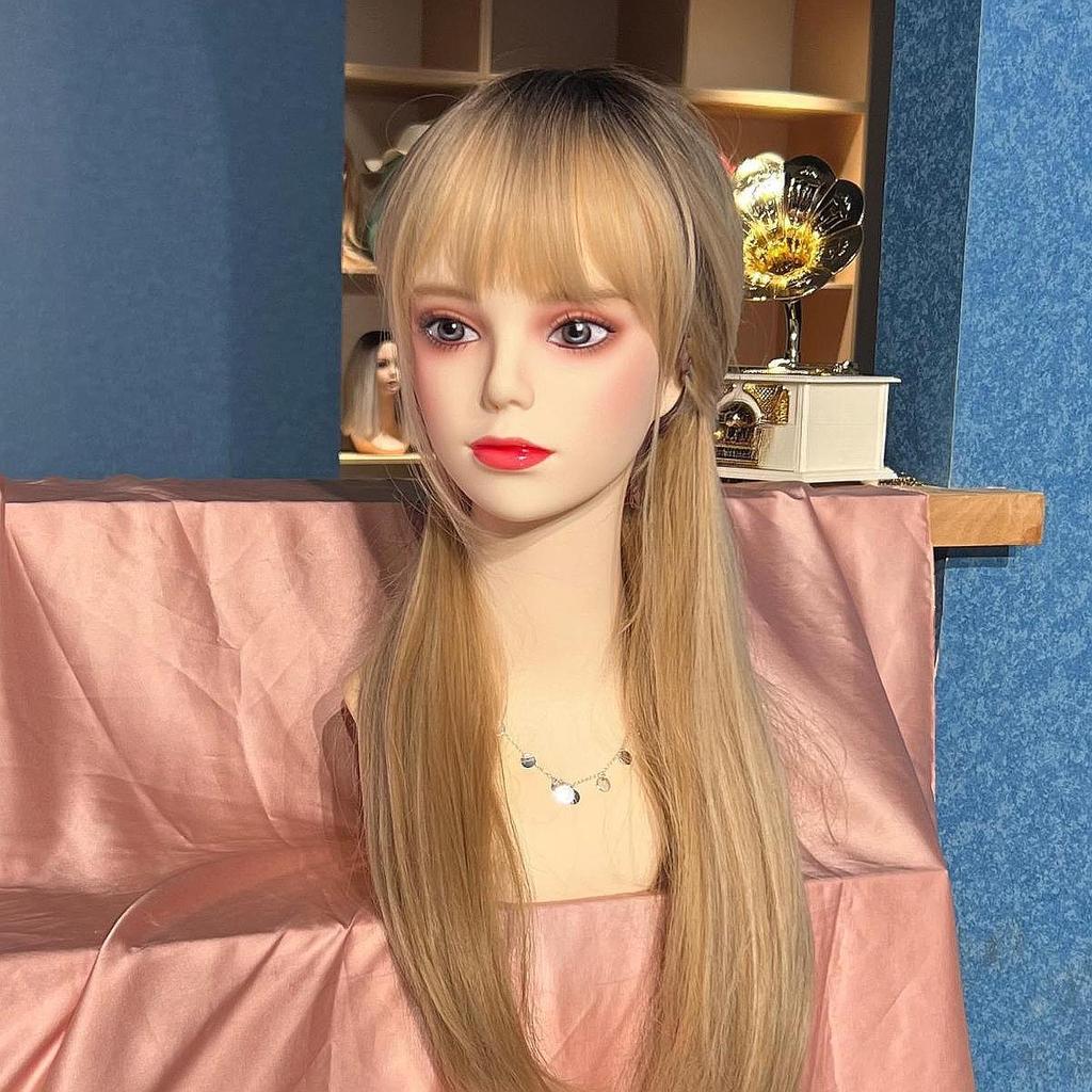 Female Mannequin Head with Makeup Stable Versatile Use Manikin Wig Stand for Necklace Glasses