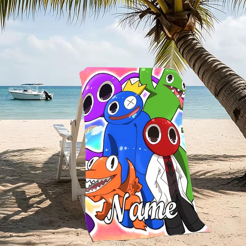Customizable Personalized Beach Towels Rainbow Friends Themed designs.Suitable for the Beach, Yoga, Sports;ideal As Beach Accessories