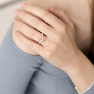 LILYKORI Silber Termir Knotenring