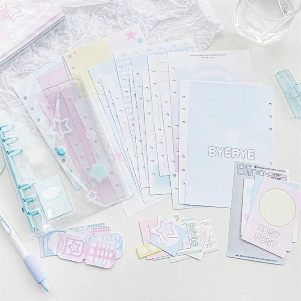 PVC Notebook Loose Leaf Envelope Ledger Fashion Diary Book  School Office Supplies