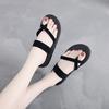 Summer New Set Toe Flip-flops Women's Casual Sandals Women Pinch Foot Non-slip Everything Flat Beach Shoes