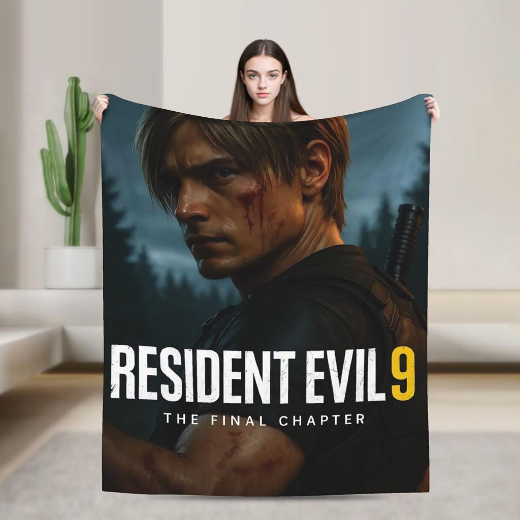 Leon Kennedy Resident Evils Blanket Quality Soft Warm Bedding Throws Spring Children Living Room Graphic Bedspread