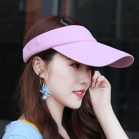Empty top hat Women's sunscreen hat Outdoor running visor Solid color topless sports hat Couple men's and women's caps