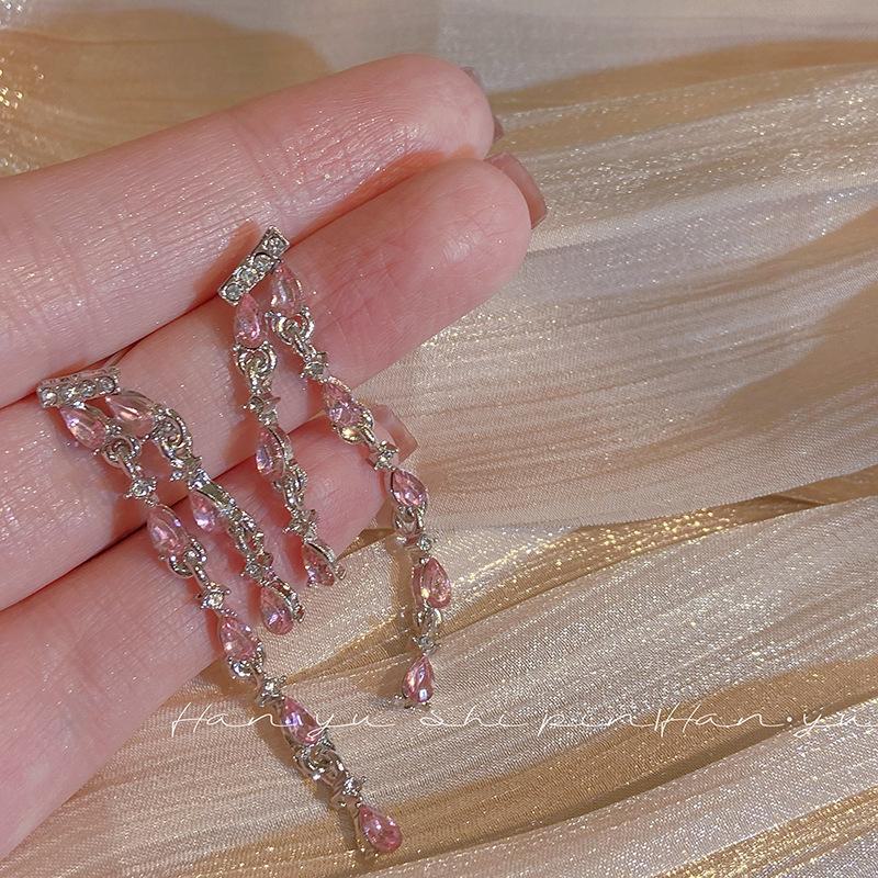 925 Silver Needle Long Tassel Earrings for Women - Korean Style, High-End, Popular and Versatile