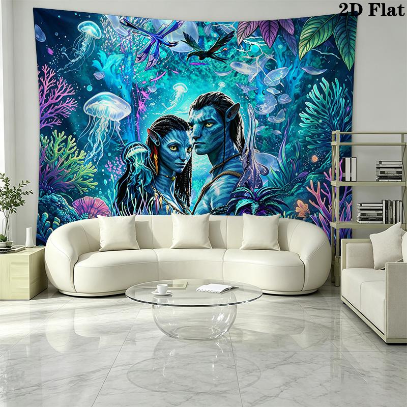 AVATAR Wall Tapestry Aesthetic Wall Hanging Printed Fabric Blanket Decorative Tapestries for Bedroom Living Room Home Decor