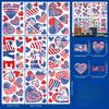 American Independence Day Colorful Flag Electrostatic Sticker Showcase Window Glass Door Decoration Painting