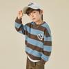 DuoduoJia Boys' Striped Pique Cotton Sweatshirt