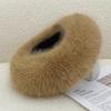 Winter Warm Faux Fur Bucket Hat for Women Fluffy Soft Thicken Plush Fisherman Hats Coldproof Windproof Skiing Fashion Panama Cap