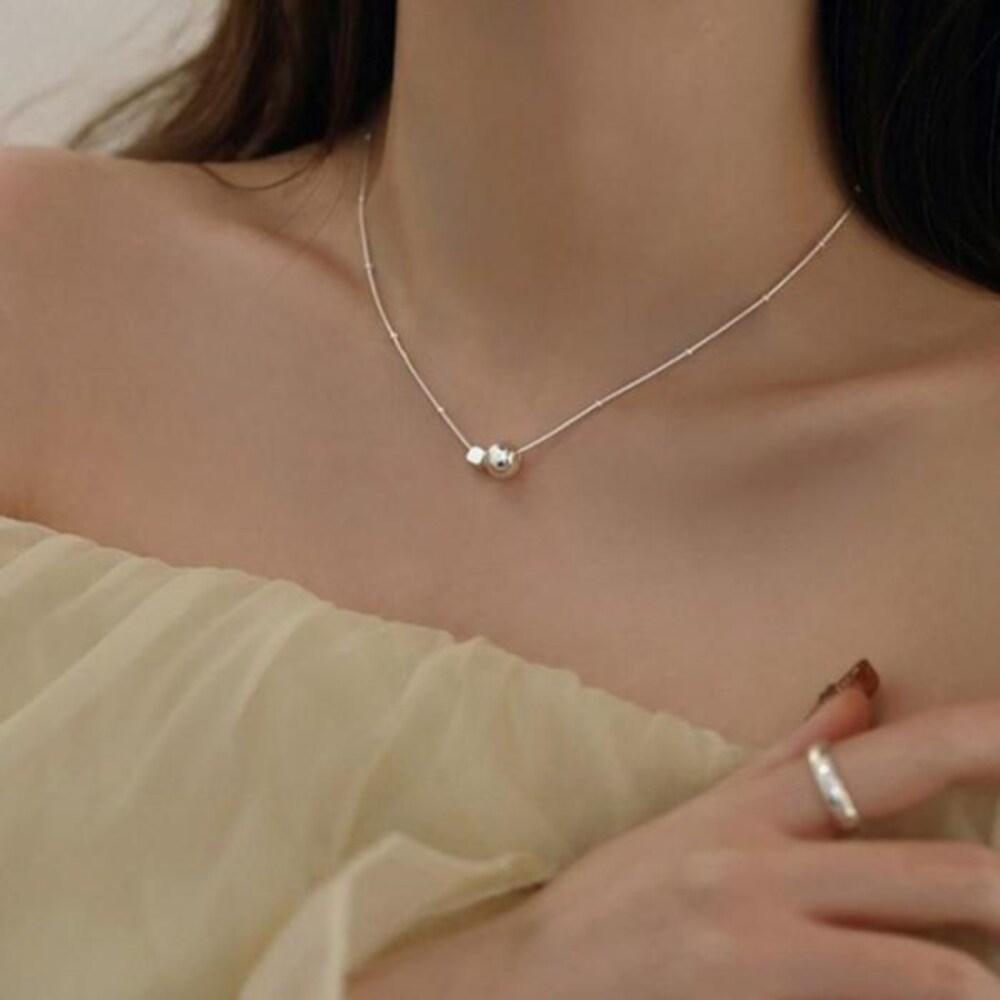 [Onoma] Onm Bead Twist Necklace and Cubic (25437137)